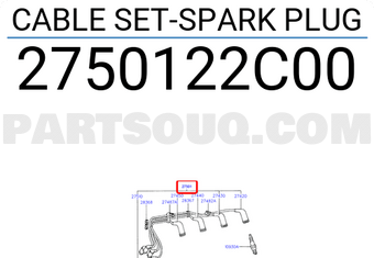 Hyundai / KIA 2750122C00 CABLE SET-SPARK PLUG
