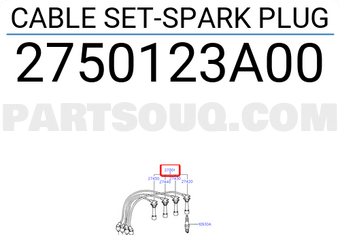 Hyundai / KIA 2750123A00 CABLE SET-SPARK PLUG