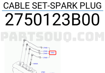 Hyundai / KIA 2750123B00 CABLE SET-SPARK PLUG
