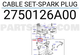 Hyundai / KIA 2750126A00 CABLE SET-SPARK PLUG