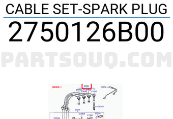 Hyundai / KIA 2750126B00 CABLE SET-SPARK PLUG