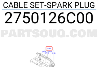 Hyundai / KIA 2750126C00 CABLE SET-SPARK PLUG