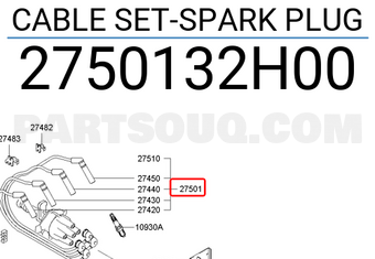 Hyundai / KIA 2750132H00 CABLE SET-SPARK PLUG