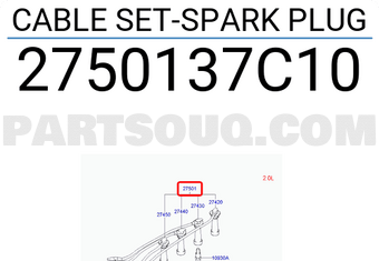 Hyundai / KIA 2750137C10 CABLE SET-SPARK PLUG