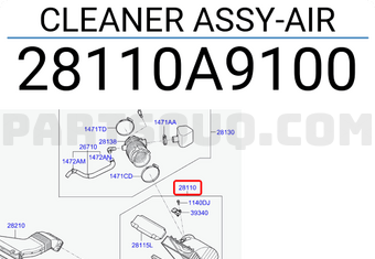 Hyundai / KIA 28110A9100 CLEANER ASSY-AIR