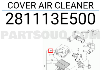 Hyundai / KIA 281113E500 COVER AIR CLEANER