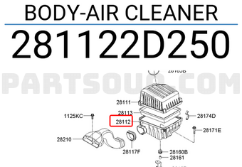 Hyundai / KIA 281122D250 BODY-AIR CLEANER