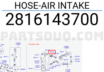 Hyundai / KIA 2816143700 HOSE-AIR INTAKE