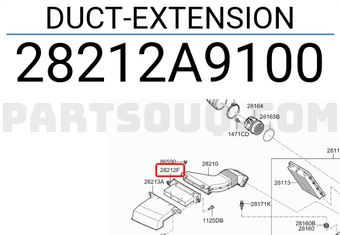 Hyundai / KIA 28212A9100 DUCT-EXTENSION