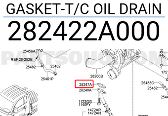 Hyundai / KIA 282422A000 GASKET-T/C OIL DRAIN