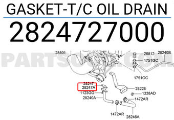 Hyundai / KIA 2824727000 GASKET-T/C OIL DRAIN