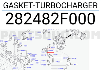 Hyundai / KIA 282482F000 GASKET-TURBOCHARGER