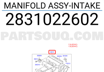 Hyundai / KIA 2831022602 MANIFOLD ASSY-INTAKE