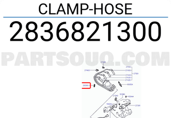 Hyundai / KIA 2836821300 CLAMP-HOSE