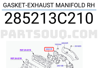 Hyundai / KIA 285213C210 GASKET-EXHAUST MANIFOLD RH