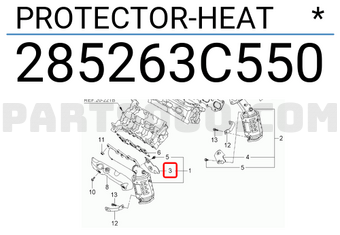 Hyundai / KIA 285263C550 PROTECTOR-HEAT *