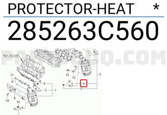 Hyundai / KIA 285263C560 PROTECTOR-HEAT *