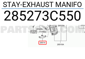 Hyundai / KIA 285273C550 STAY-EXHAUST MANIFO