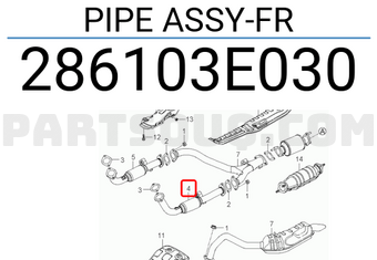 Hyundai / KIA 286103E030 PIPE ASSY-FR