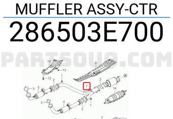 Hyundai / KIA 286503E700 MUFFLER ASSY-CTR
