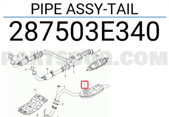 Hyundai / KIA 287503E340 PIPE ASSY-TAIL