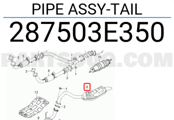 Hyundai / KIA 287503E350 PIPE ASSY-TAIL