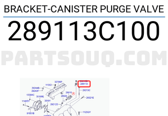 Hyundai / KIA 289113C100 BRACKET-CANISTER PURGE VALVE