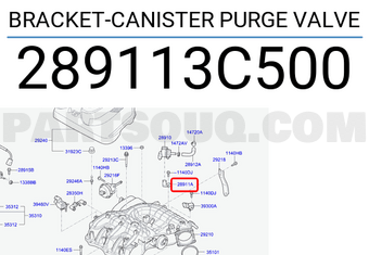 Hyundai / KIA 289113C500 BRACKET-CANISTER PURGE VALVE