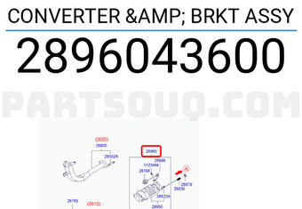 Hyundai / KIA 2896043600 CONVERTER & BRKT ASSY