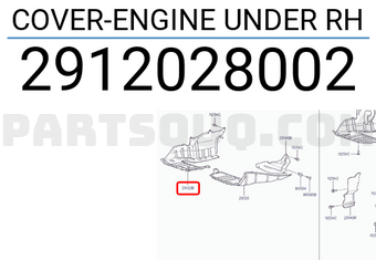 Hyundai / KIA 2912028002 COVER-ENGINE UNDER RH