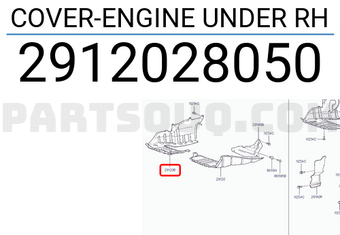Hyundai / KIA 2912028050 COVER-ENGINE UNDER RH