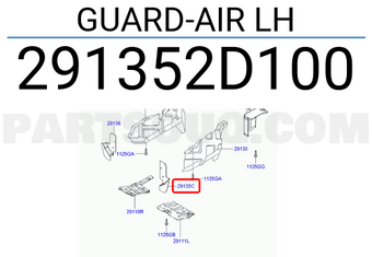 Hyundai / KIA 291352D100 GUARD-AIR LH