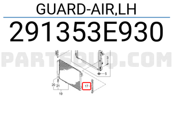 Hyundai / KIA 291353E930 GUARD-AIR,LH