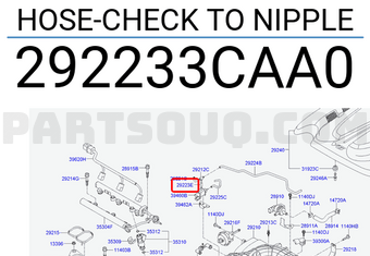 Hyundai / KIA 292233CAA0 HOSE-CHECK TO NIPPLE