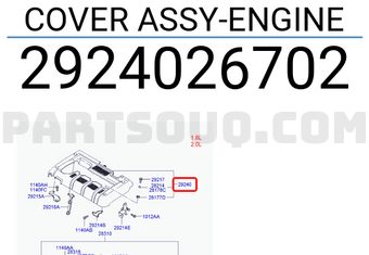 Hyundai / KIA 2924026702 COVER ASSY-ENGINE