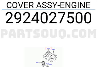 Hyundai / KIA 2924027500 COVER ASSY-ENGINE