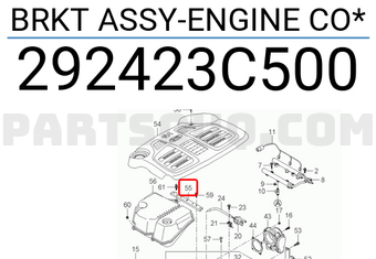 Hyundai / KIA 292423C500 BRKT ASSY-ENGINE CO*