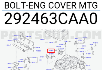 Hyundai / KIA 292463CAA0 BOLT-ENG COVER MTG