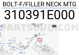 Hyundai / KIA 310391E000 BOLT-F/FILLER NECK MTG