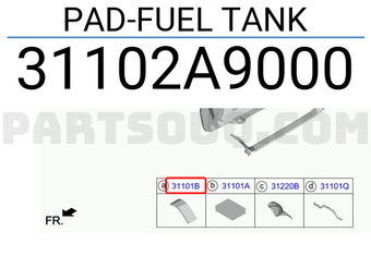 Hyundai / KIA 31102A9000 PAD-FUEL TANK