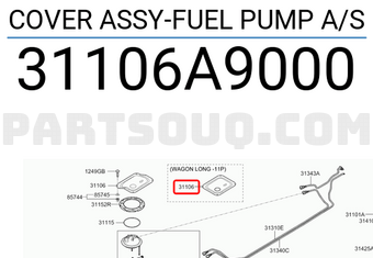 Hyundai / KIA 31106A9000 COVER ASSY-FUEL PUMP A/S
