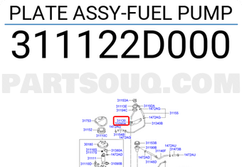 Hyundai / KIA 311122D000 PLATE ASSY-FUEL PUMP