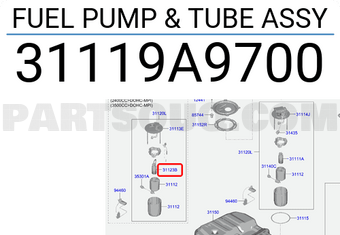 Hyundai / KIA 31119A9700 FUEL PUMP & TUBE ASSY