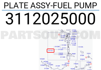 Hyundai / KIA 3112025000 PLATE ASSY-FUEL PUMP