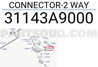 Hyundai / KIA 31143A9000 CONNECTOR-2 WAY