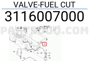 Hyundai / KIA 3116007000 VALVE-FUEL CUT