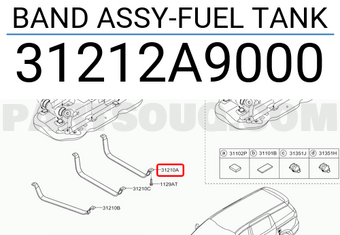 Hyundai / KIA 31212A9000 BAND ASSY-FUEL TANK