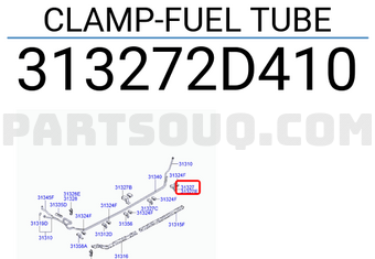 Hyundai / KIA 313272D410 CLAMP-FUEL TUBE