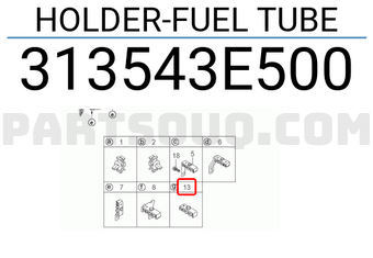 Hyundai / KIA 313543E500 HOLDER-FUEL TUBE