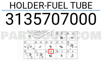 Hyundai / KIA 3135707000 HOLDER-FUEL TUBE